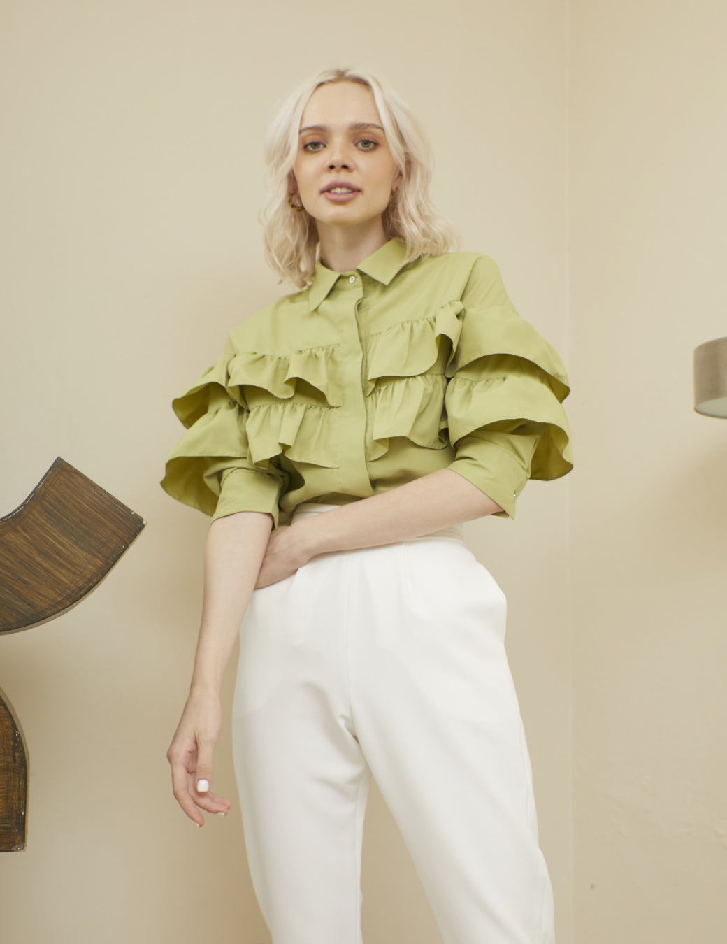 Zinnia Shirt - Avocado