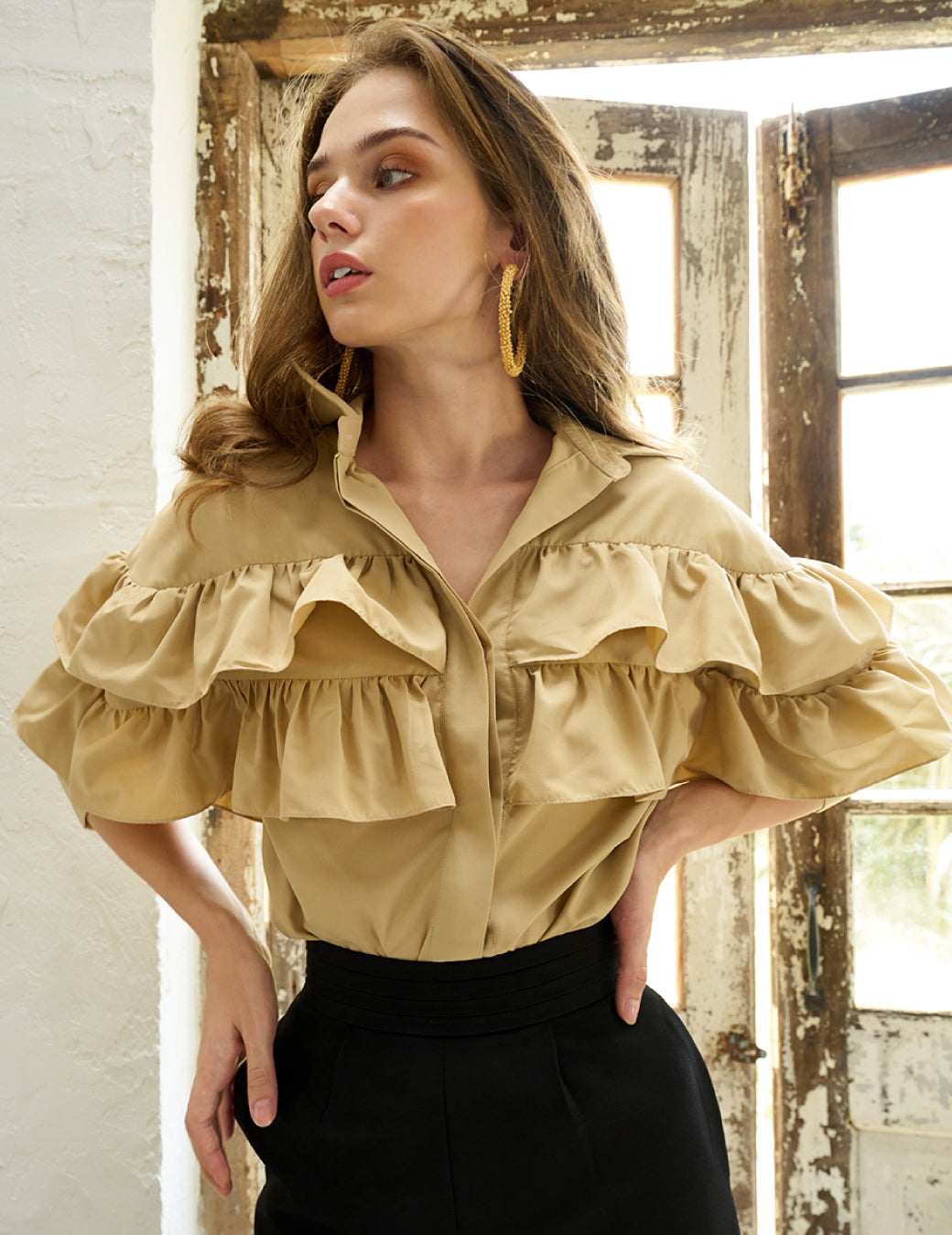 Zinnia Shirt - Caramel