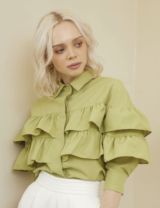 Zinnia Shirt - Avocado